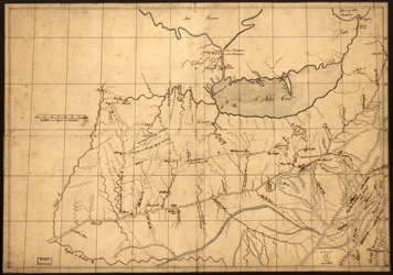 (Mapa de un comerciante del país de Ohio antes de 1753. LOC gm71002324