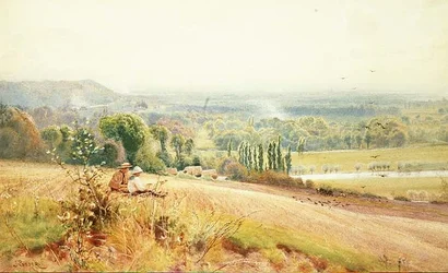 Vista desde Hedsor Hill en el Támesis cerca de Cookham