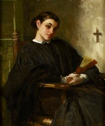 Niña española (óleo sobre lienzo)