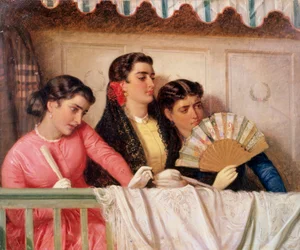 Ver la corrida de toros (óleo sobre lienzo)