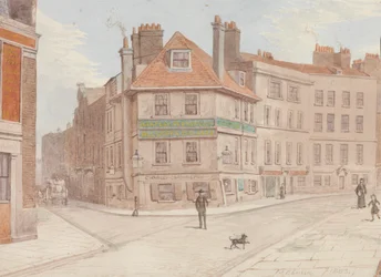 Northumberland Head Inn en la esquina de Fort St. y Gun St., Spitalfields