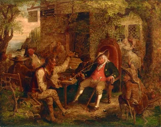 Wolfert Webber en la posada (El sueño dorado de Wolfert Webber) 1857 (Óleo sobre lienzo)
