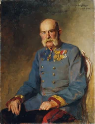 El emperador Francisco José I con el uniforme de servicio de un mariscal de campo austríaco