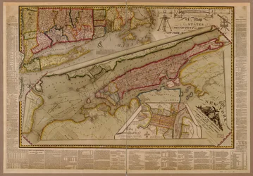 La ciudad de Nueva York, tal y como la trazaron los comisarios, con el campo que la rodea
