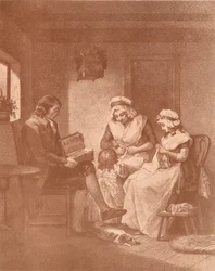 Felicidad doméstica, Laetitia con sus padres, 1789