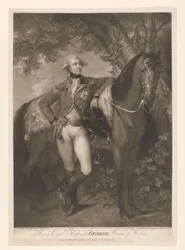 Portret van George IV como prins van Wales Su Alteza Real Jorge Príncipe de Gales (título sobre objeto)