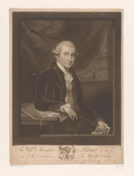 Portret de William Musgrave Señor Willm. Musgrave Baronet F.R.S. uno de los Comisionados de la Aduana de Su Majestad (título sobre el objeto)
