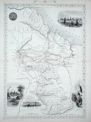 Guayana Británica, de una Serie de Mapas del Mundo publicada por John Tallis & Co., Nueva York y Londres