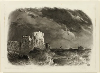 Castillo en ruinas junto al mar