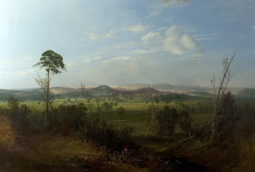 Vista de Nottingham desde Wilford, c.1850