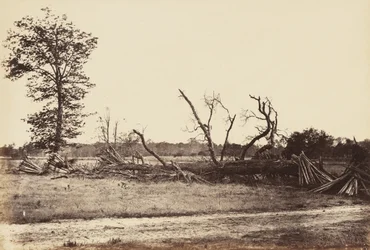 Línea extrema de obras confederadas, Cold Harbor., abril de 1865