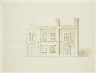 Plan del Sr. Garrard para los edificios municipales propuestos en Queen Square