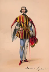 Francis Seymour en traje para el Bal Costumé de la Reina Victoria, 12 de mayo de 1842, 1843