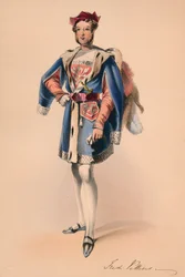 Frederick Child-Villiers en traje para el Bal Costumado de la Reina Victoria, 12 de mayo de 1842, 1843