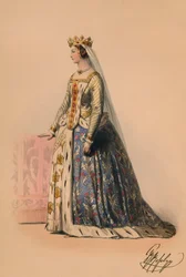 Invitado con disfraz para el Baile de Disfraces de la Reina Victoria, 12 de mayo de 1842, 1843