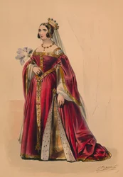 Invitado con disfraz para el Bal Costumé de la Reina Victoria, 12 de mayo de 1842, 1843