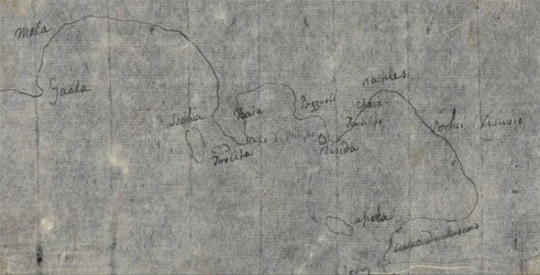 Mapa del Golfo de Nápoles