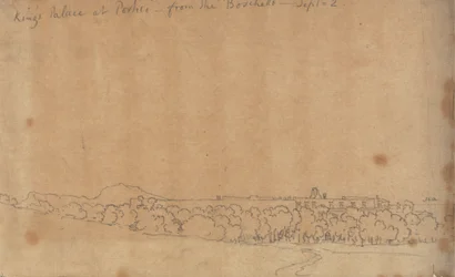 Palacio del Rey en Portici desde el Boschetto, 2 de septiembre