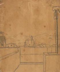 Vista de un baptisterio desde el tejado