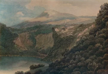 El lago y la ciudad de Nemi, 1778