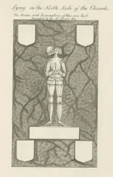 Figura de piedra y latón [Sir James Lee]: dibujo a pluma y lavado, nd [siglo XIX]