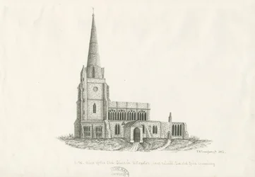 Iglesia de Uttoxeter [Antigua]: dibujo a pluma y tinta, 1836