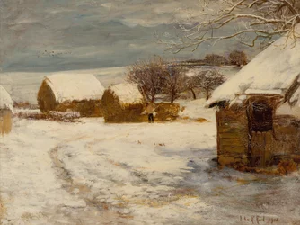 Una granja en invierno