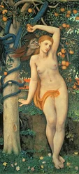 Eva tentada, c.1877 (temple sobre tabla)