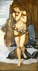 Venus emergiendo del mar, principios de 1870