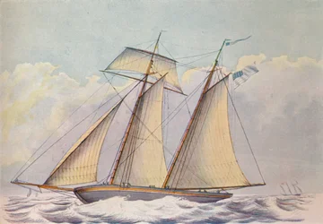 Goleta americana de velacho, 1825