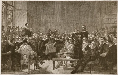 La Asamblea de Divinos de Westminster, ilustración de 