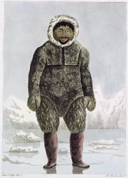 Ervick, un nativo de la Bahía del Príncipe Regente, grabado por Daniel Havell (1785-1826) 1819