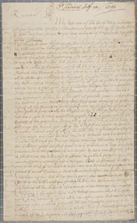 Carta de John Row, un estudiante en St Andrews, a su tío, 1691