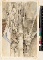 Entrada al transepto sur de la Catedral de Rouen, 1854