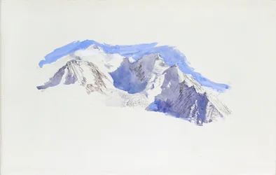 Mont Blanc desde Saint-Martin-sur-Arve, octubre 1874