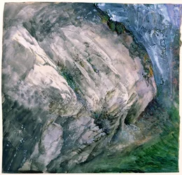 Rocas y vegetación en Chamouni, 1854