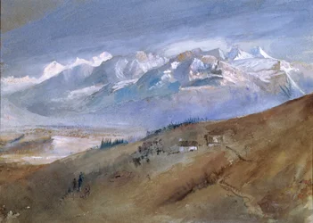 Vista desde mi ventana en Mornex donde me quedé un año, 1862