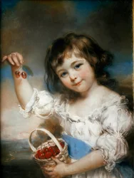 El niño de las cerezas. Pintura de John Russell (1745-1806). Óleo, 0,61 x 0,42 m. París, Musée du Louvre