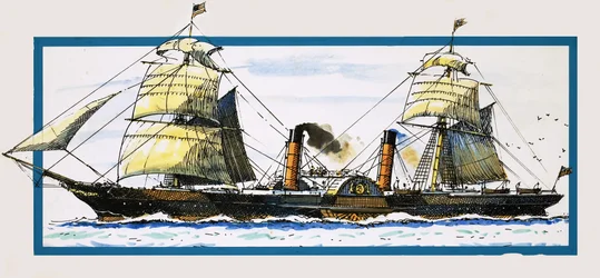 El vapor de ruedas británico Persia