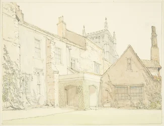 Frente Sur de la Casa Prebendal en Lower College Green