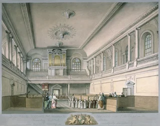 La capilla del Hospital Foundling mirando al oeste, 1773