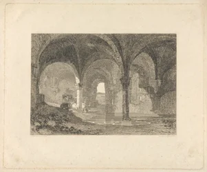 Cripta en la Abadía de Kirkstall, Yorkshire