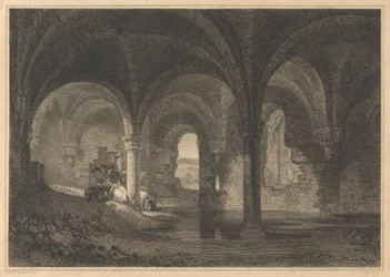 Cripta en la Abadía de Kirkstall, Yorkshire