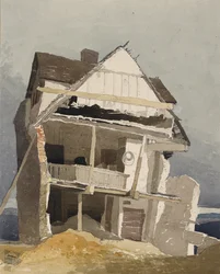 Una casa en ruinas, hacia 1800-1840