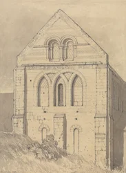 Iglesia de Graville, cerca de Havre de Grace, Normandía: Final del transepto norte