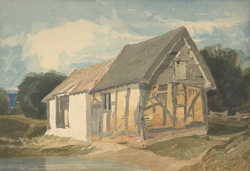 Edificio de Granja junto a un Estanque, 1808-11