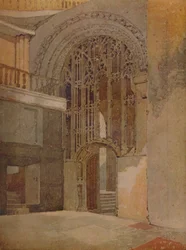 En la catedral de Norwich, 1923