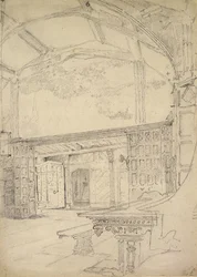 Interior del Gran Salón, Little Moreton Hall, Cheshire