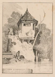 Liber Studiorum, Frontispicio, Vista de una casa de jardín en las orillas del río Yare, 1838