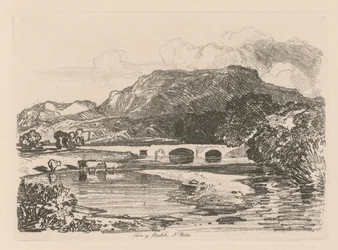 Liber Studiorum: Placa 14, Tan-y-Bwlch, Merionethshire, Gales del Norte, 1838